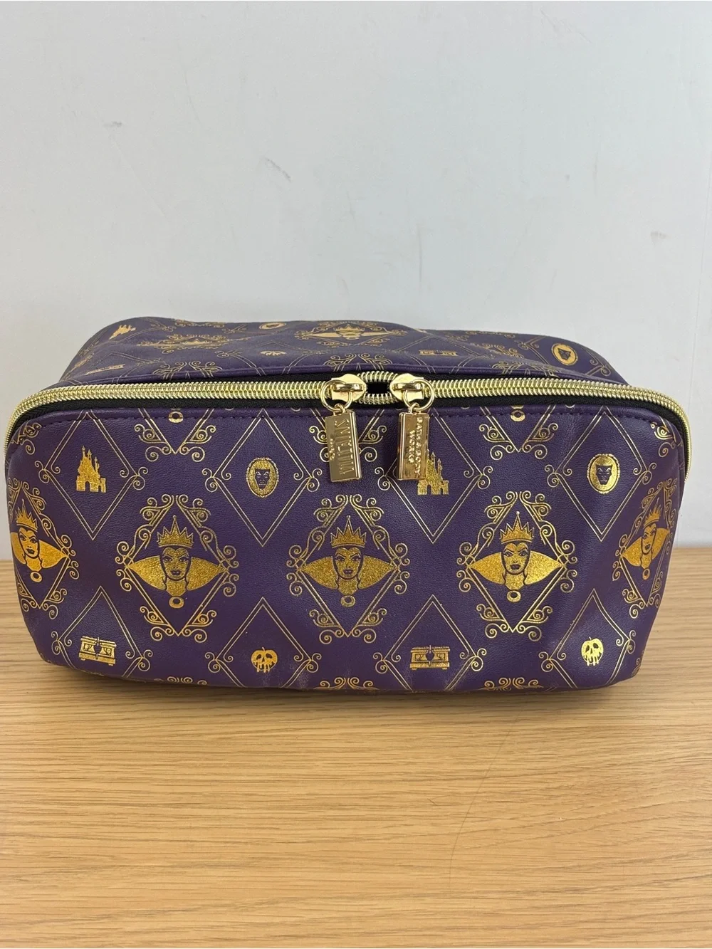 Bath & Body Works Disney Villains Evil Queen Purple Gold Makeup Bag
